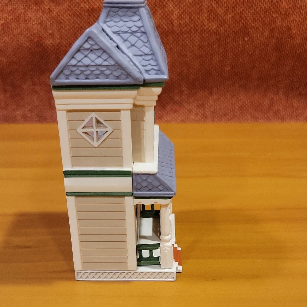 Hallmark House on Main Street Ornament - White and Blue